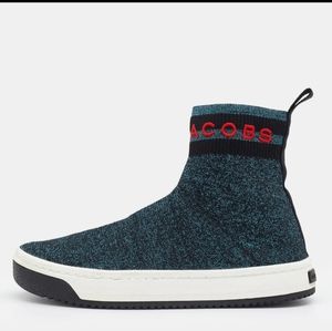 Marc Jacobs Metallic Blue Dart Sock Sneakers!